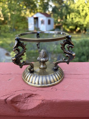 Vintage brass crystal - , ball