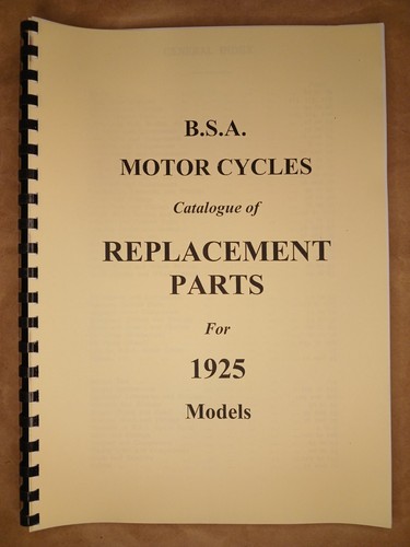 Bsa parts manual book for - parts,