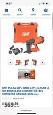 Spit Pulsa 40P + Gas Nailer Case Battery Charger Nail Steel Concrete Fixing Gun