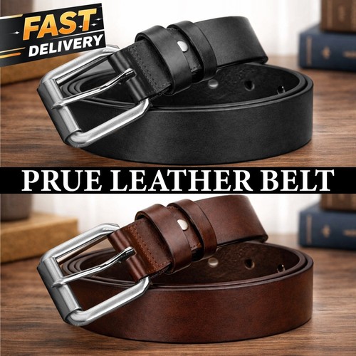 Mens genuine leather belt - leather,