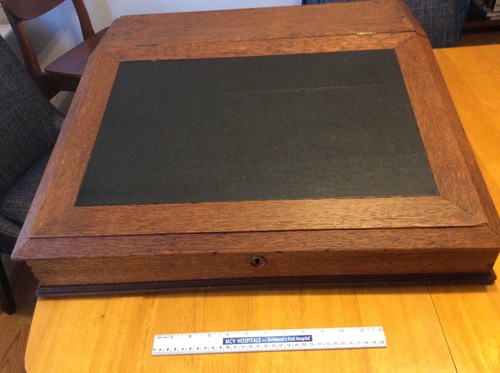 Antique wooden slanted writing - slanted,