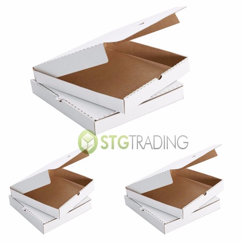 White pizza boxes - white, takeaway