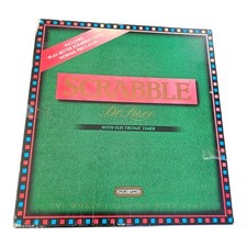 Scrabble Deluxe Board Game Electronic Timer & Turntable Board Spear's Games Rare