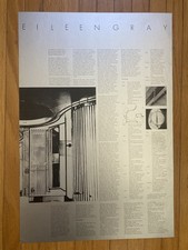 EILEEN GRAY DESIGNER ARCHITECT exhibition poster chronology los Angeles CA 1973