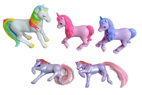 Plastic toy horses - plastic,