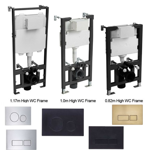 Wall hung toilet - wall, concealed