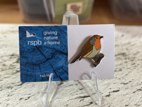 Rspb robin blue - robin, on