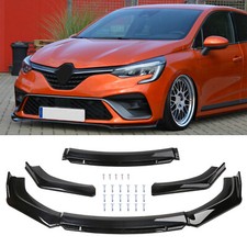 Gloss Front Bumper Lip Splitter Spoiler Chin Body Kit UK For Renault Clio Sport