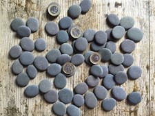 60 roundish  pebbles for painting flat ,smooth,pebble art, crafts. YY