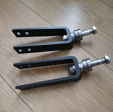 Karma Ergo Wheelchair Front Castor Swivel Fork Pair Black inc Bearings