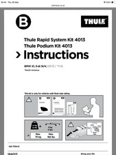 Thule Fitting Kit  4013 Bmw X1