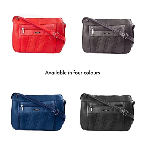 Womens real leather shoulder - leather,