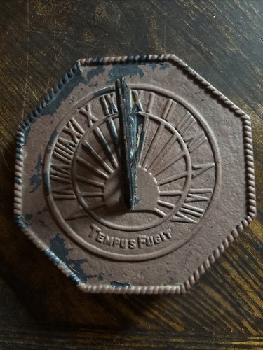 Vtg cast iron sundial - sundial, time