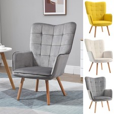 Accent Chair Velvet Tufted