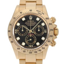 ROLEX Cosmograph Daytona 8P diamond 116528G black Y Number second hand mens