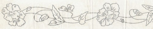 Vintage embroidery transfer - vintage,