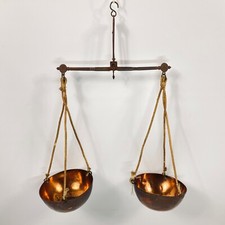 Scales Hanging Balance Antique Brass & Copper Metal Hanging Needle Pointer