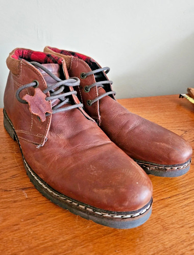 Brown leather chukka boots - brown,