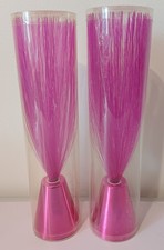 2x Pink Fibre Optic Lamps