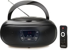 CD Player Portable Boombox FM Radio CD MP3  Remote Control & USB GTCDR-501 Black