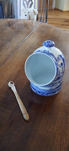 Spode blue italian salt pig - blue,