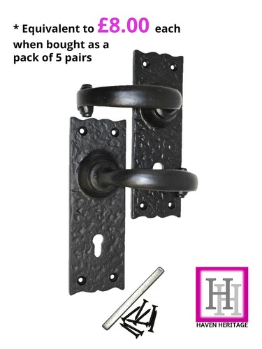 Door handle cast - handle, iron