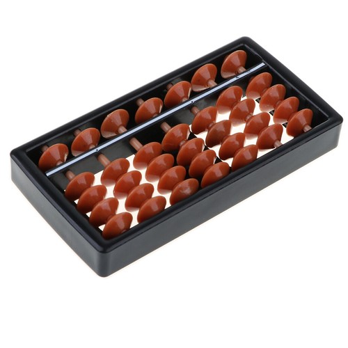 Brown beads rods - 7, abacus