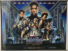 Cinema Poster: BLACK PANTHER 2018 (Blue Quad) Chadwick Boseman Michael B Jordan
