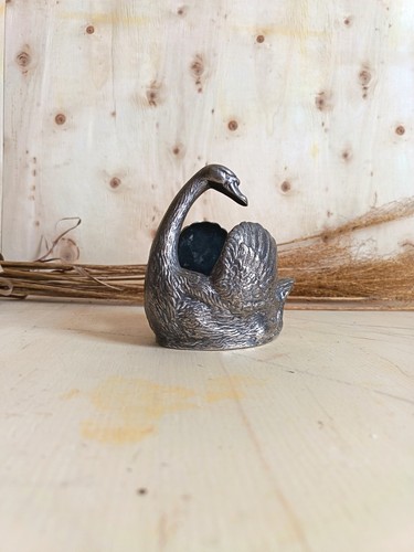 Vintage silver plated swan - silver,