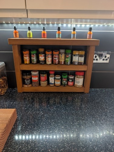 Rustic handmade spice - spice, rack