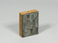 Antique Letterpress Type Block for ERROLL FLYNN in THE BIG BOODLE - 1957  - Rare