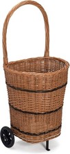 Wicker Trolley Basket with