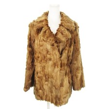 Lamb Fur Coat Half Brown No-Brand Ladies Warm Fashion 80cm