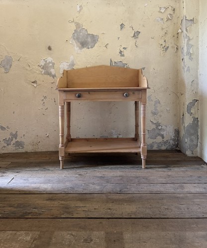 Antique solid pine washstand - antique,