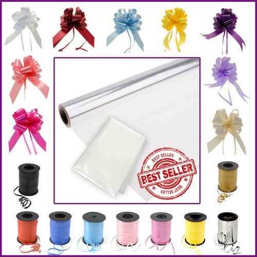 Clear cellophane hamper gift - clear,