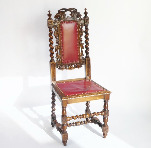 Baroque antique wooden chair - antique,