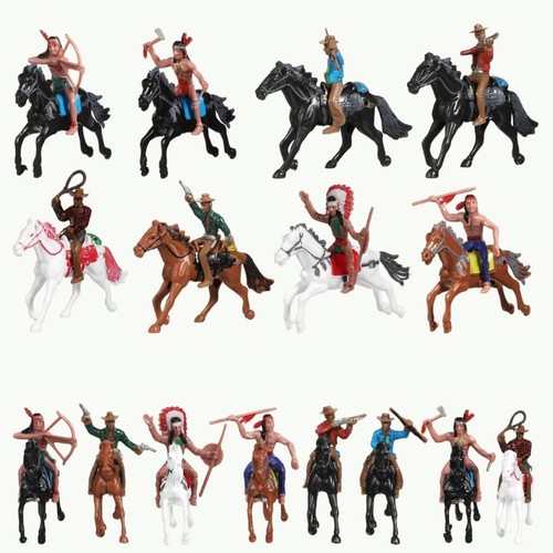8pcs cowboy horse - horse, figurines