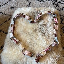 Vintage Antique Fabric Textile Christmas Victorian ‘paper chain’ Decorations 