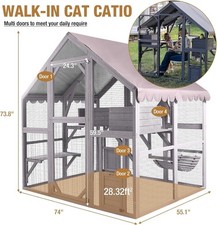 Wooden Outdoor Cat Run Catio