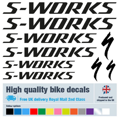 Works bike labels decals - bike,