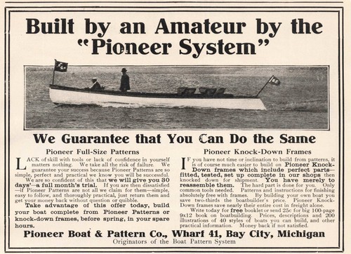 C1907 pioneer boat pattern - boat, &