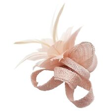 Small Fascinator Feather Flower Hair Clip Pin Party Wedding Royal Ascot Prom