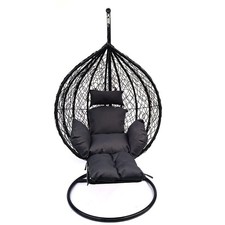 Black Rattan Effect Hanging