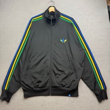 ADIDAS GRUN Track Jacket Men XL Brazil Rasta Originals AOP Trefoil SST Marley