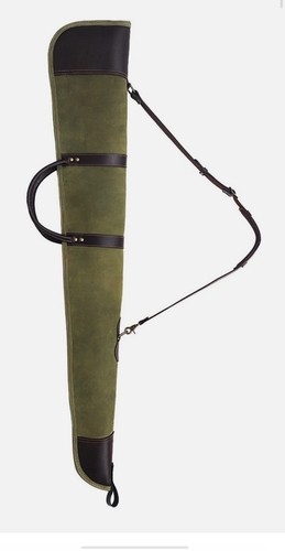 Canvas leather gun slip - leather,