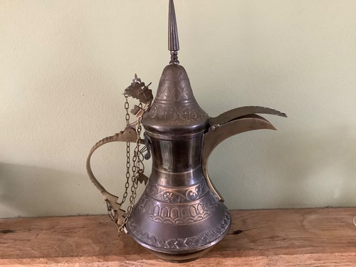 Vintage brass arabic dallah - vintage,