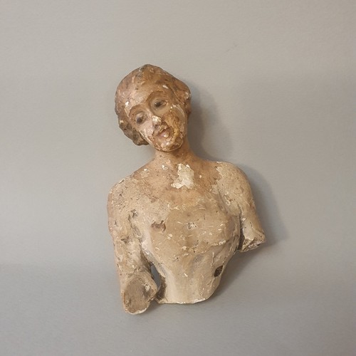 Antique small plaster bust - antique,