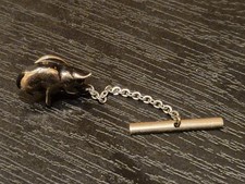 Tie Tack Pin with Chain - Pig