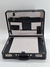 Professional briefcase combination lock Black Inside Pockets Leather 33 x 45 cm