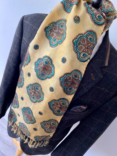 Vintage gold pure silk - vintage, retro